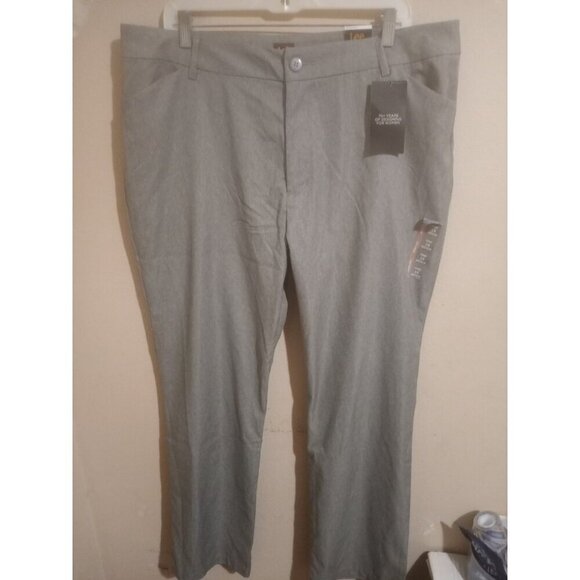 Lee Pants - New Lee Women's Size 18 Gray Straight Leg Mid Rise Pants Wrinkle Free NWT